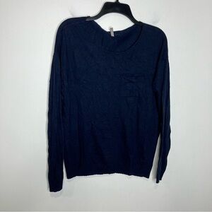 Gap pure navy blue cashmere blend pullover seater thin women’s size medium